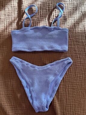 Hunza G Gigi Lilac Textured Bikini Set
